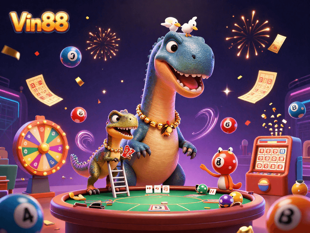Win big at Vin88 with a vibrant 3D casino scene full of fun and excitement.