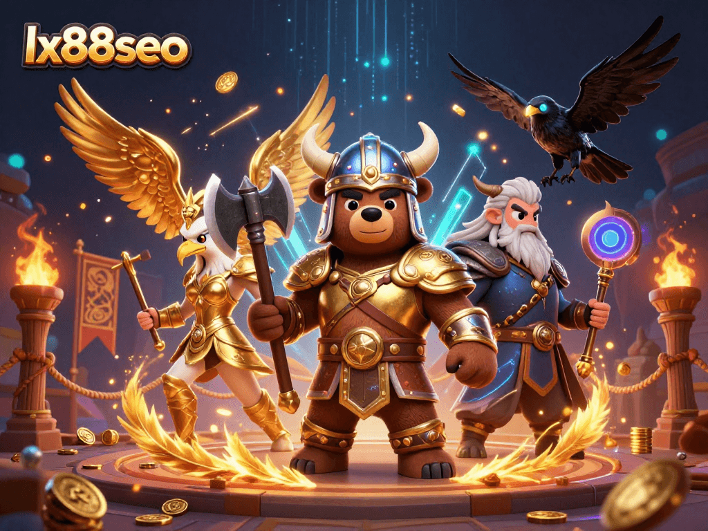 Engage in thrilling gameplay and winning strategies at lx88seo casino with Viking and Valkyrie characters.