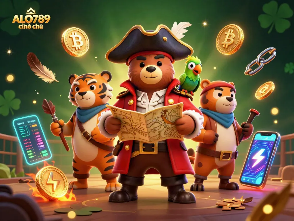 Engage in thrilling cockfighting action with ALO789 chính thức, featuring vibrant 3D characters and crypto elements.