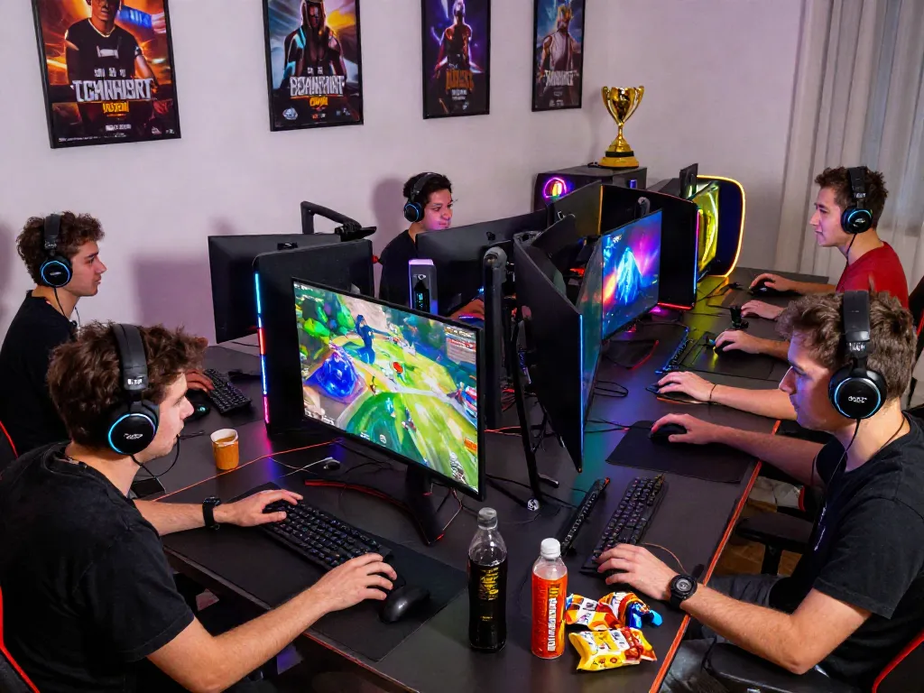 Engaging gamers using rokok88 daftar on stylish setups in a lively environment.